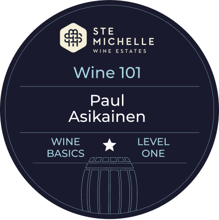Wine 101 Wine Basics badge — Chapter 1, Level One